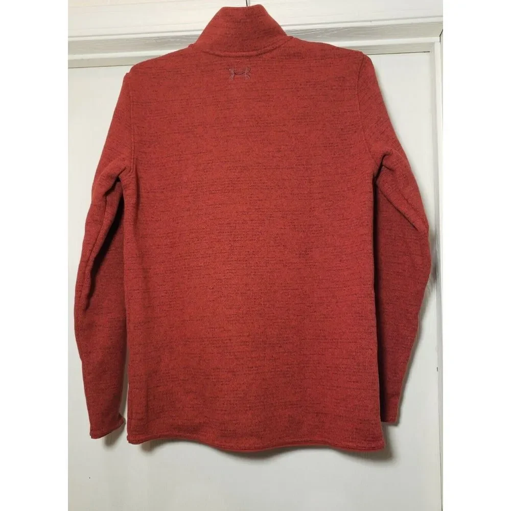 Men's Under Armour Specialist‎ Henley Sweater Size Small Red